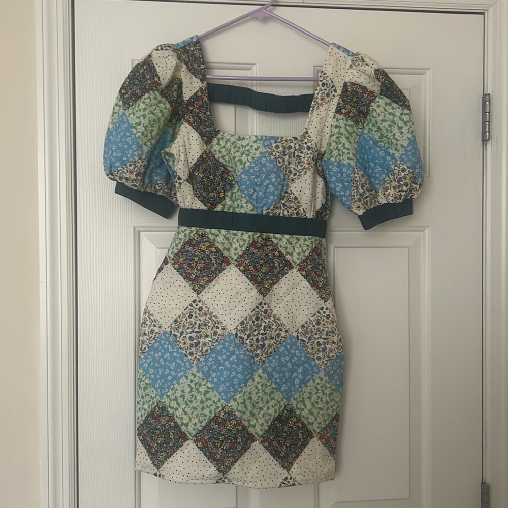 ASOS design patchwork/quilted mini dress. Worn once!